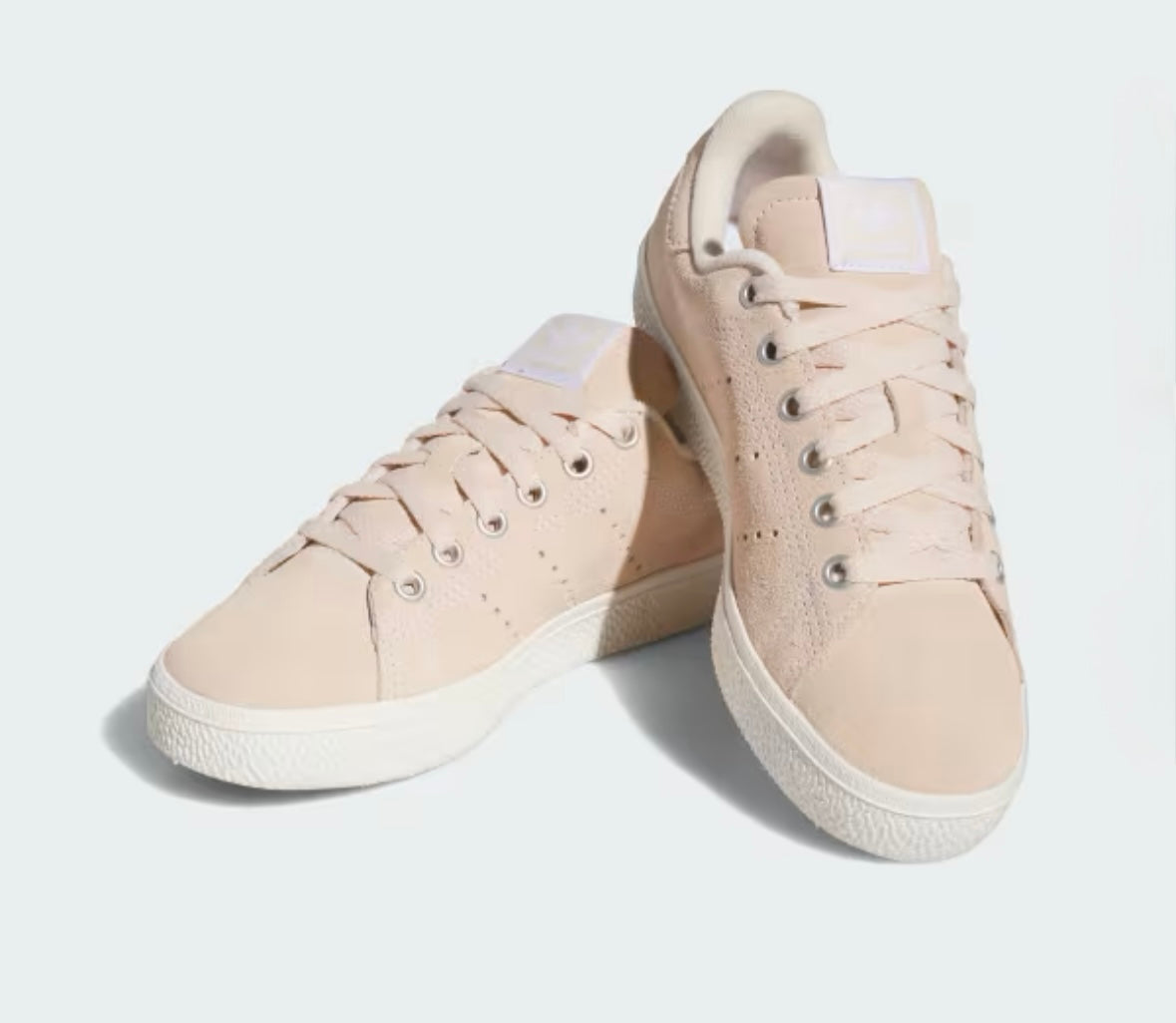 Girls Adidas Stan Smith in peach suede