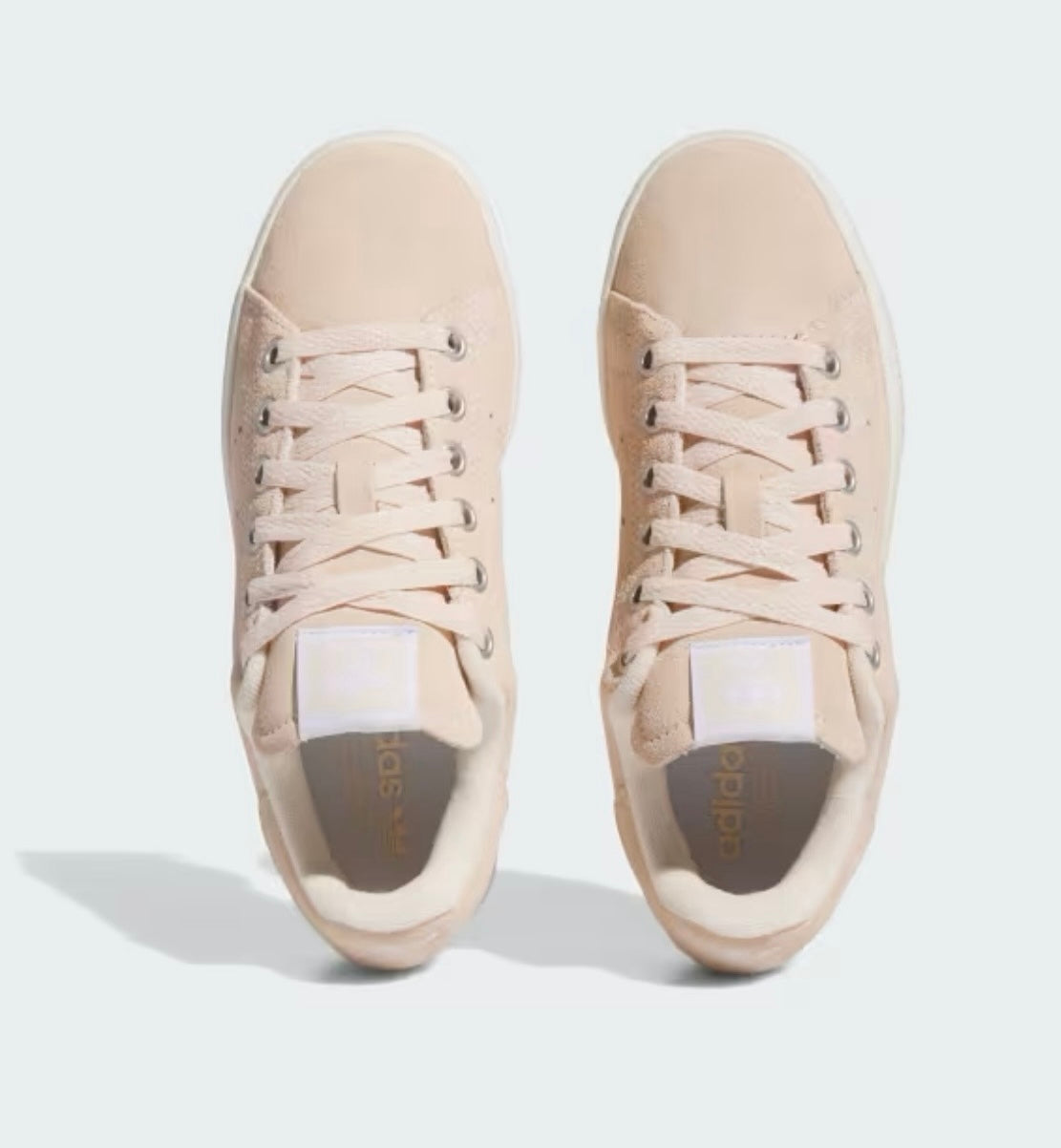 Girls Adidas Stan Smith in peach suede