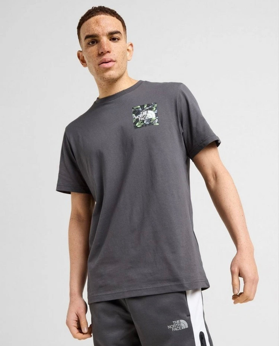 Men’s The North Face explore box t-shirt in charcoal