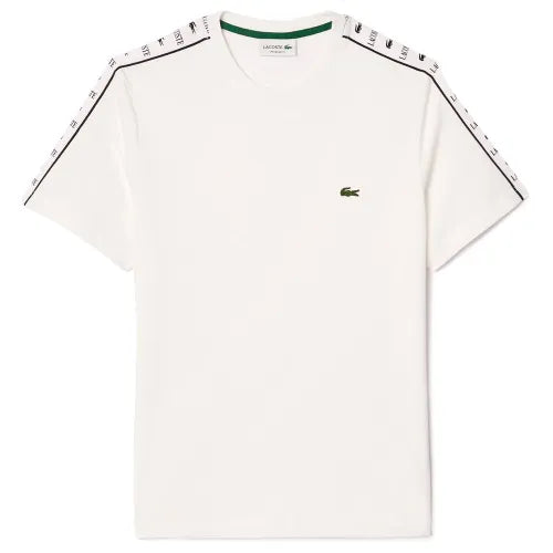Lacoste Men’s Regular Fit Tape-Sleeve Cotton T-Shirt