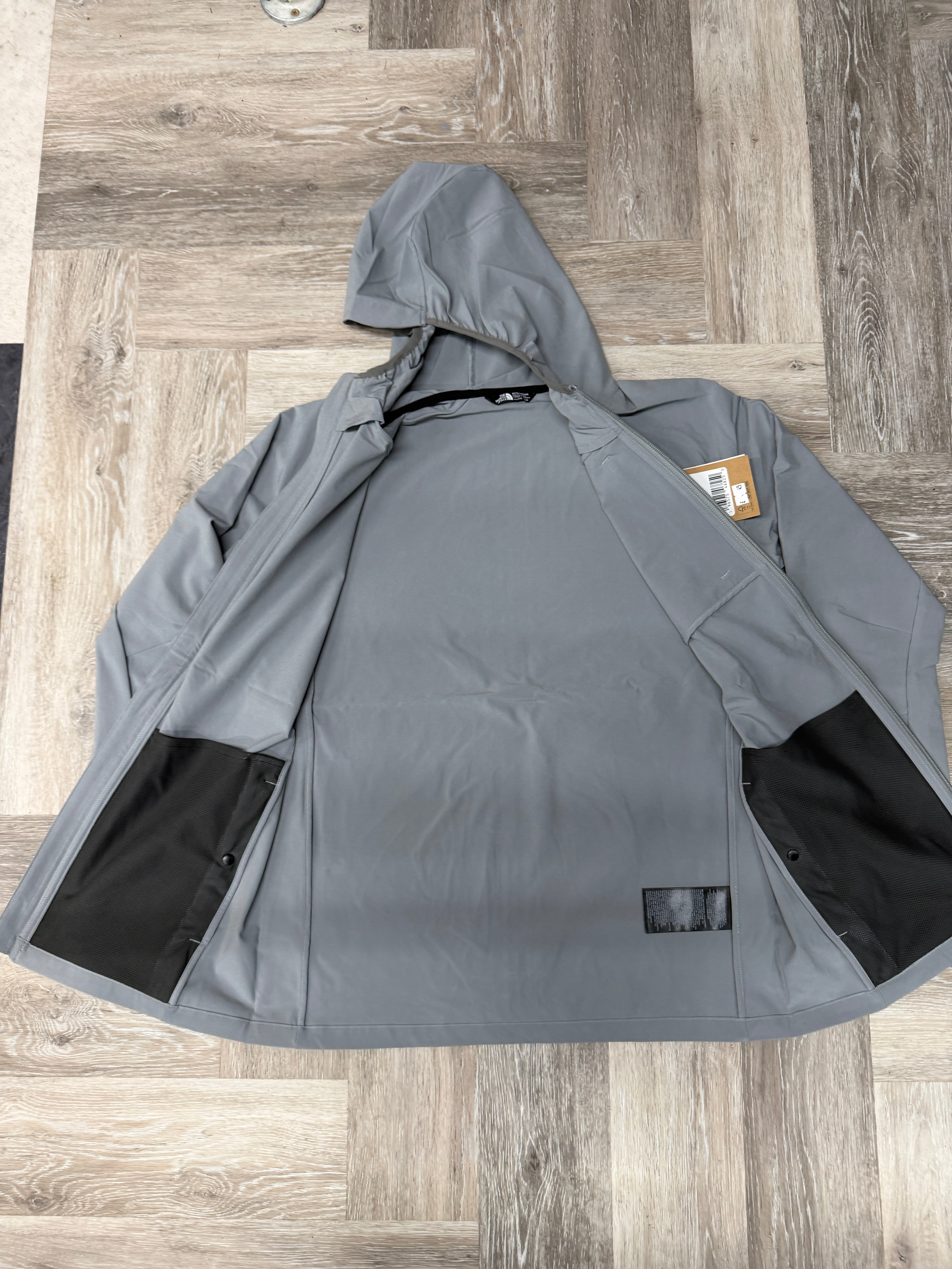 Boys The North Face performance full zip jacket monument grey