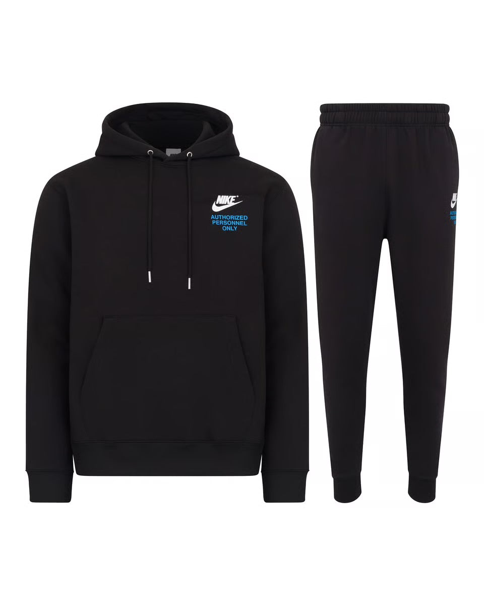 Nike Men’s “Authorised Personnel Only” Hoodie & Joggers Tracksuit Set