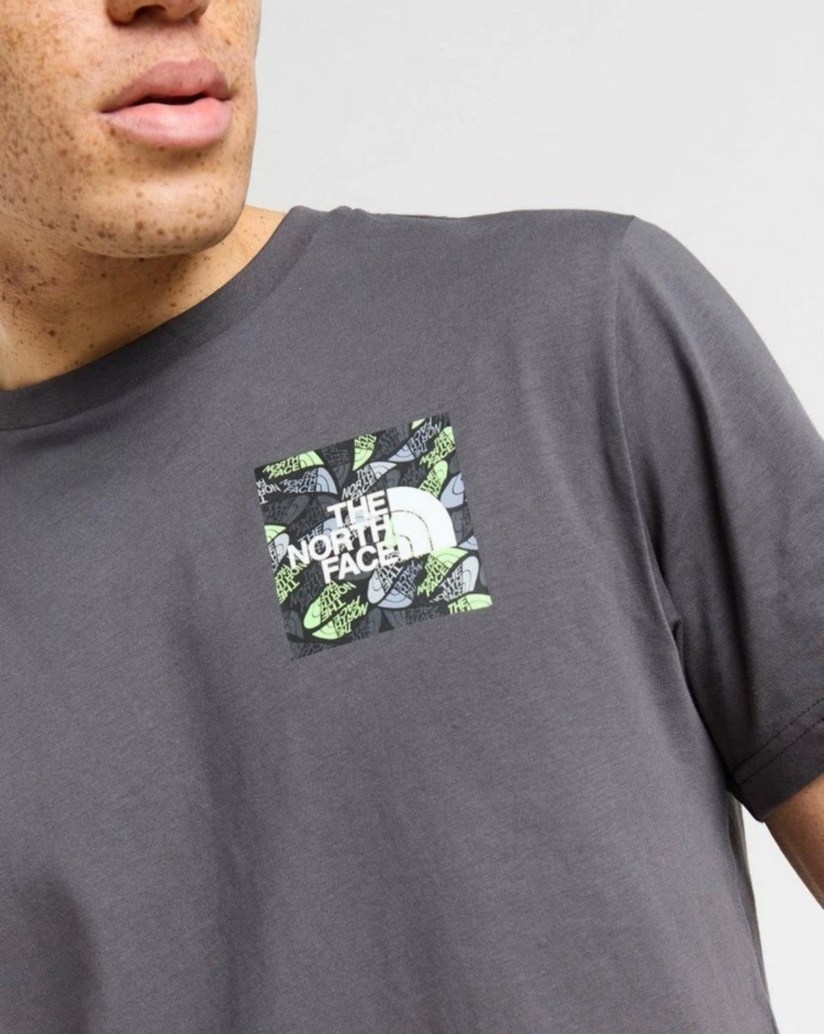 Men’s The North Face explore box t-shirt in charcoal