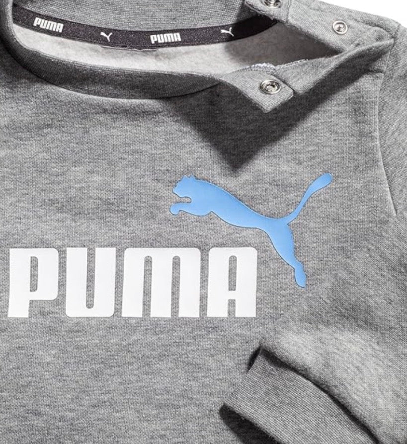 PUMA MINI CATS KIDS TRACKSUIT SET – BOYS GREY/BLUE & GIRLS PINK/WHITE