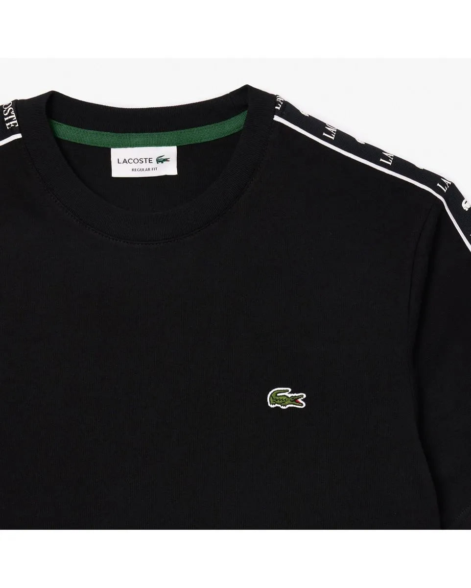 Lacoste Men’s Regular Fit Tape-Sleeve Cotton T-Shirt