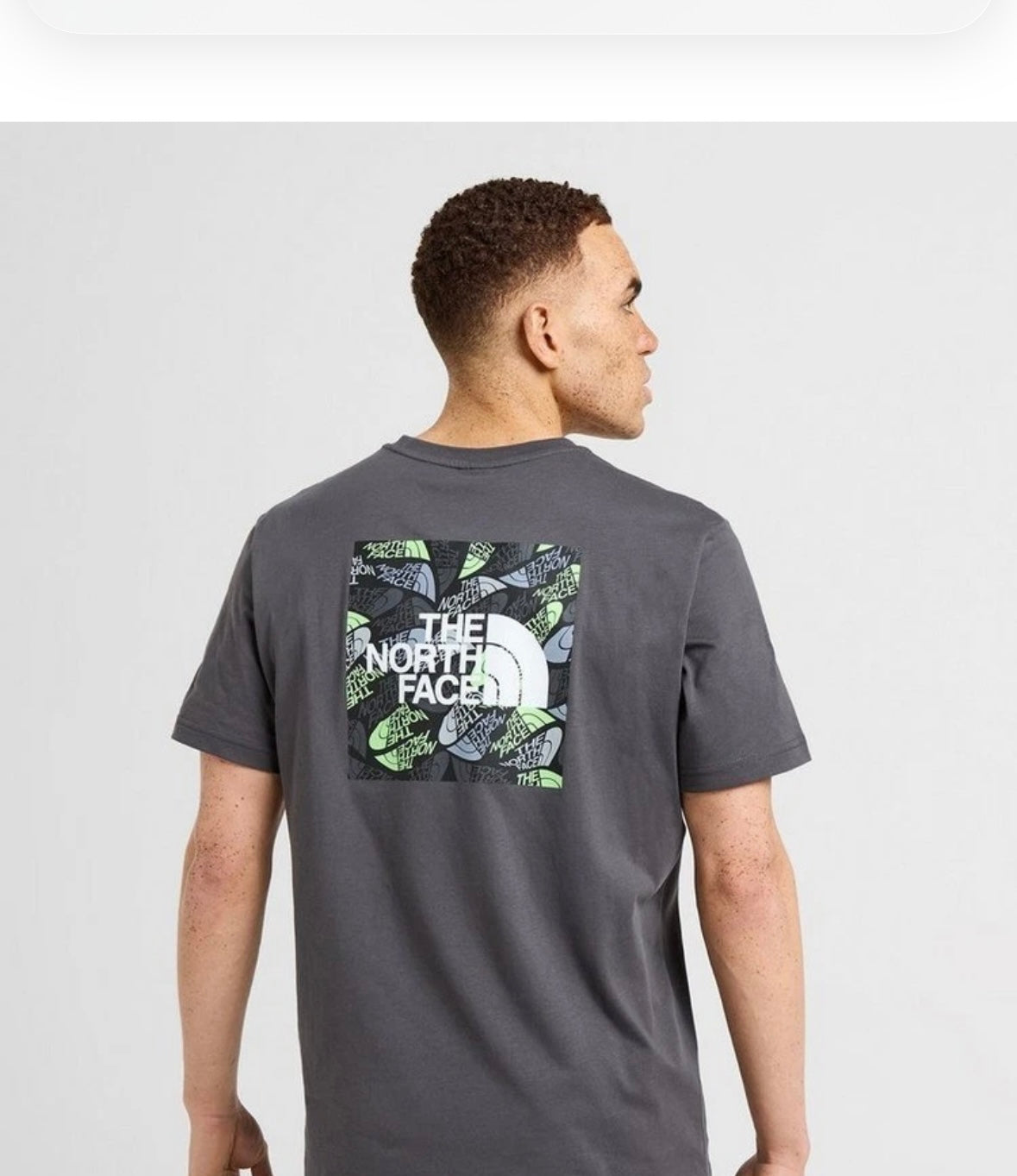 Men’s The North Face explore box t-shirt in charcoal